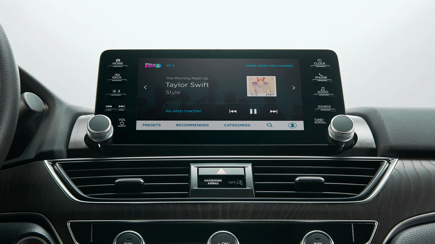 SiriusXM car infotainment system